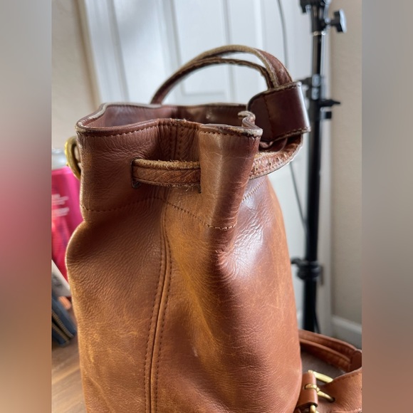 Coach 4162 Vintage Y2K Brown Leather Cornelia Drawstring Belt Backpack Purse Bag - Picture 2 of 8